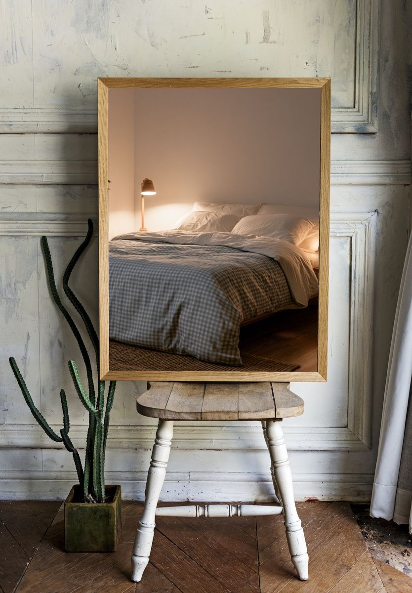 Cozy Minimal Bedroom Poster. room preview