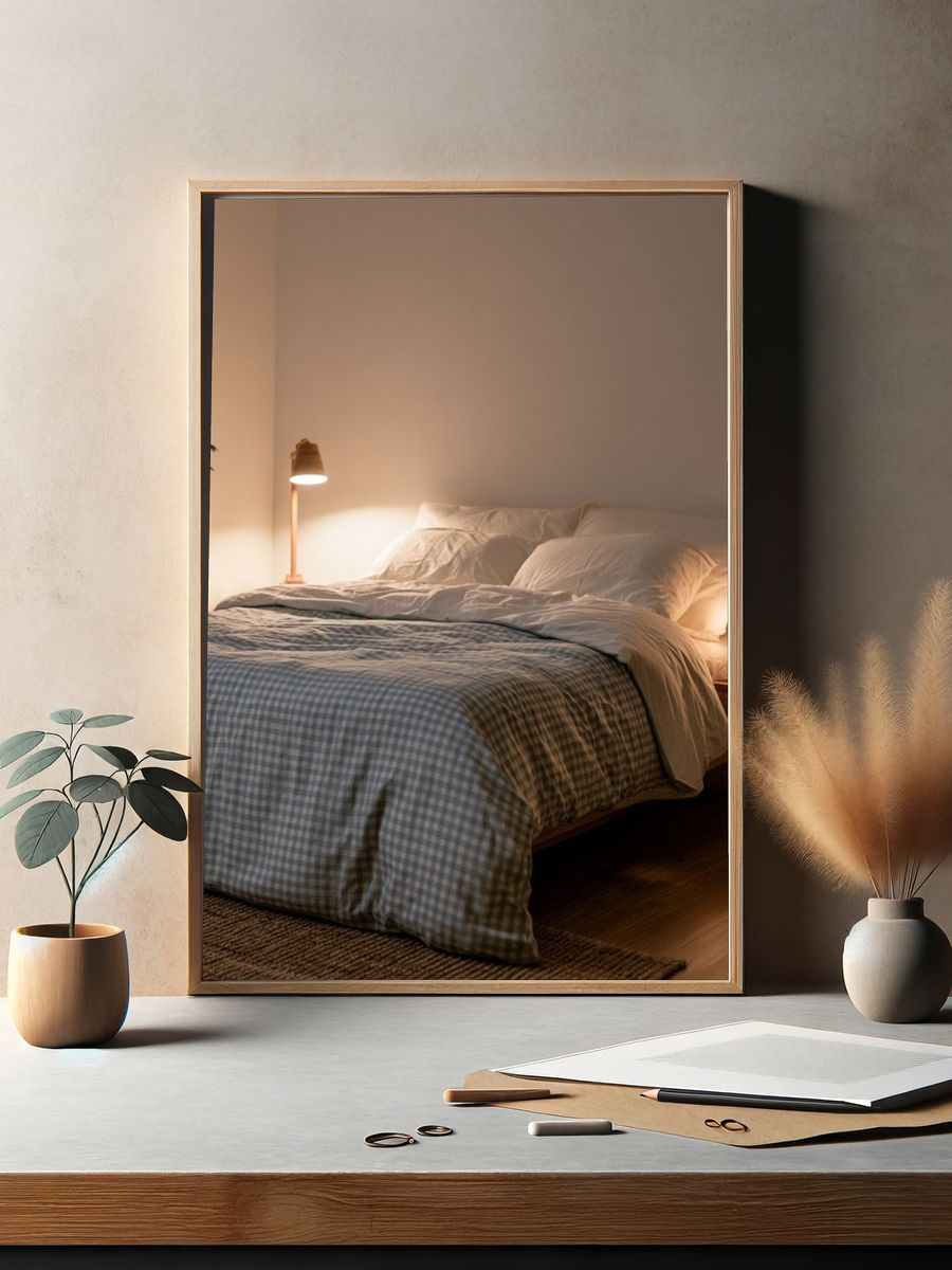 Cozy Minimal Bedroom Poster. — room view 2
