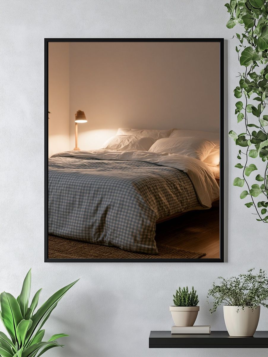 Cozy Minimal Bedroom Poster. — room view 4