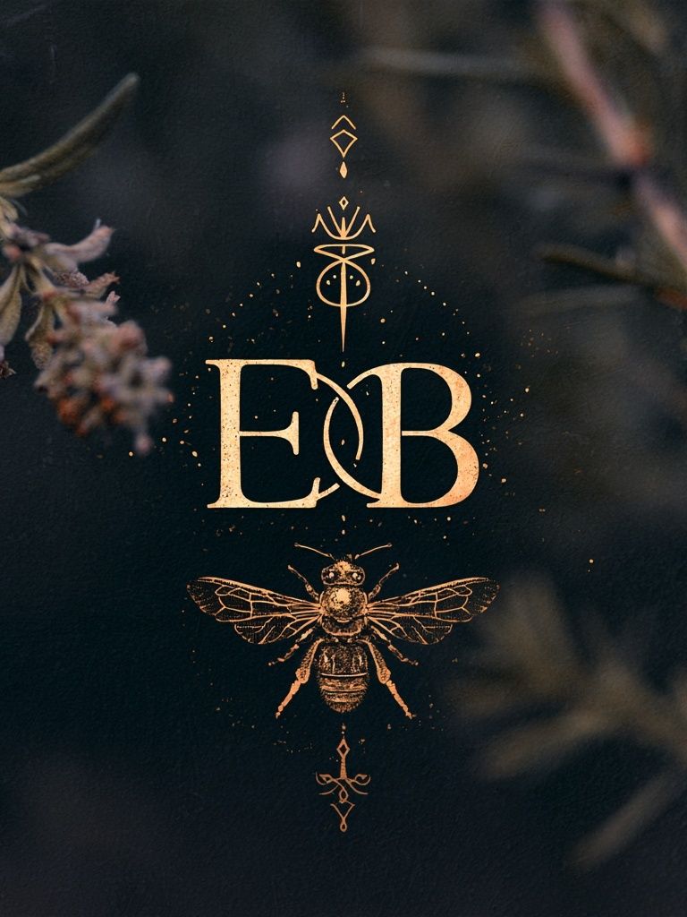 Bee Monogram Typography Poster. poster detail
