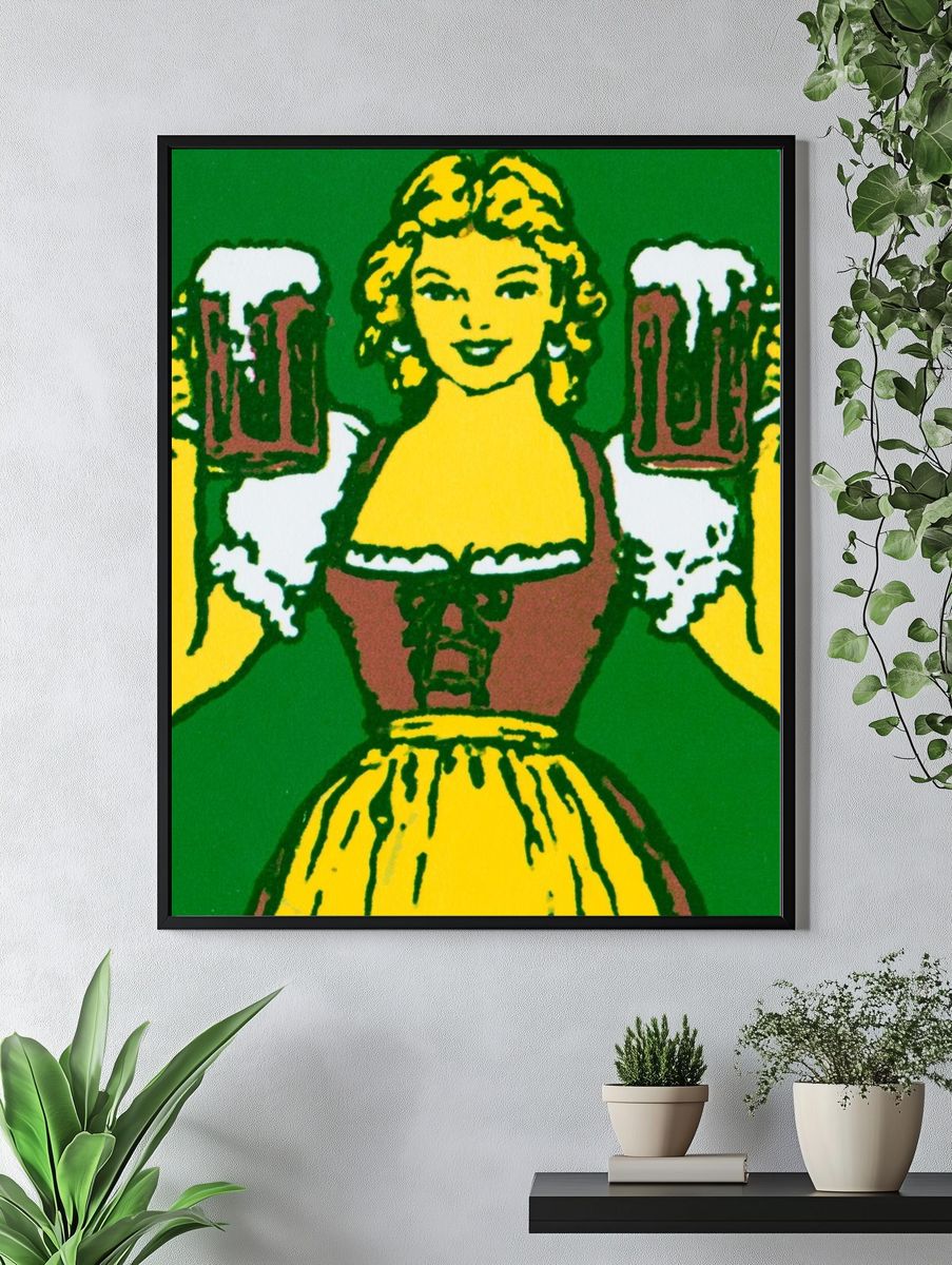 Beer Maiden Pop-Art Poster. — room view 4