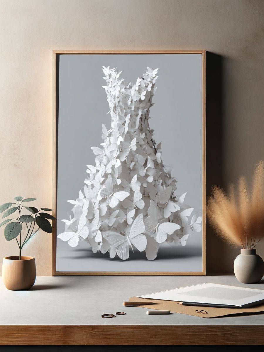 Butterfly Dress — Fine Art Print. — room view 2