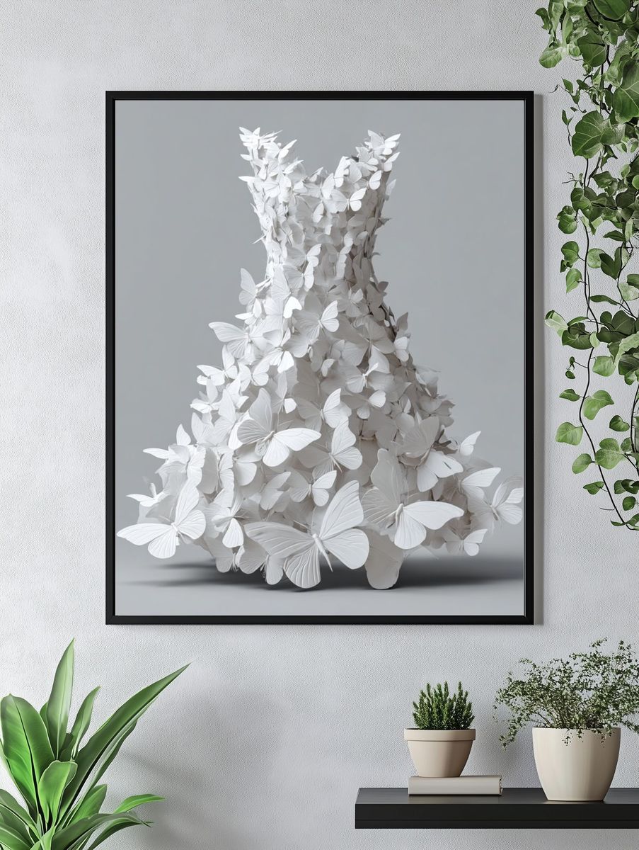 Butterfly Dress — Fine Art Print. — room view 4