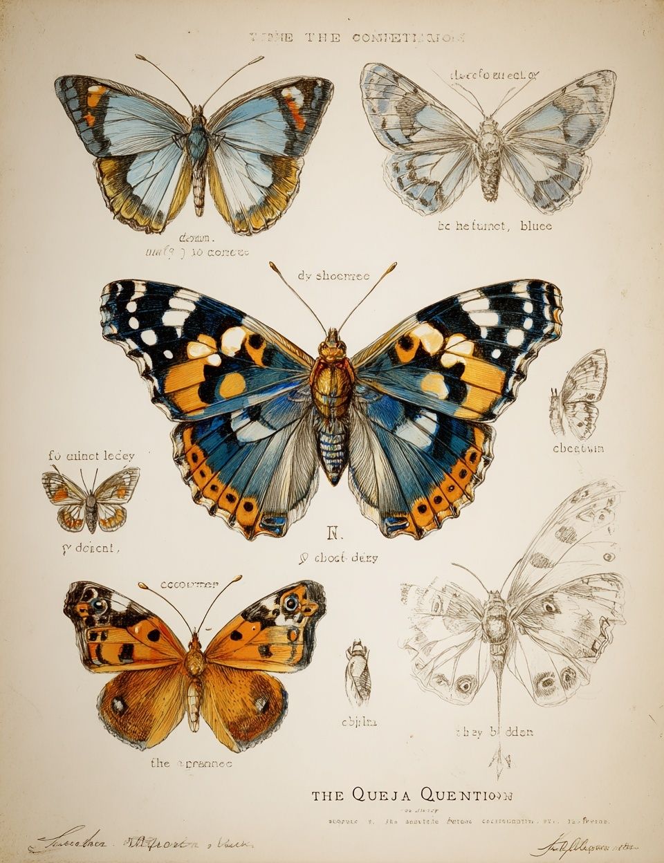 Butterfly Collection — Vintage Print. poster detail