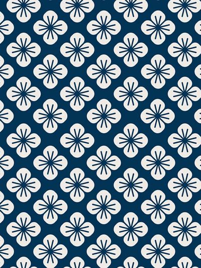 Seamless Japanese pattern floral motif.