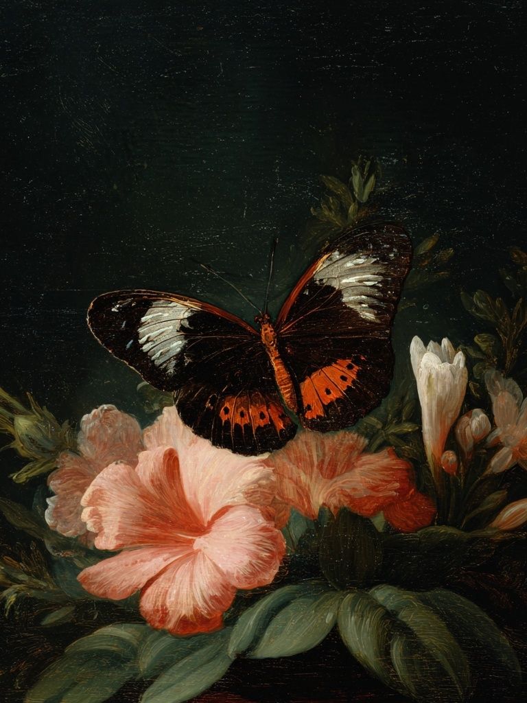 Butterfly and Blossoms Fine-Art Print. poster — fine-art art