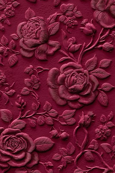Elegant Floral Relief Poster