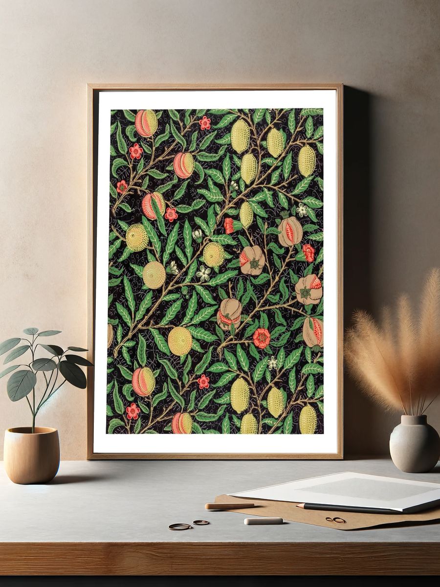 Botanical Fruits Pattern Poster. — room view 2