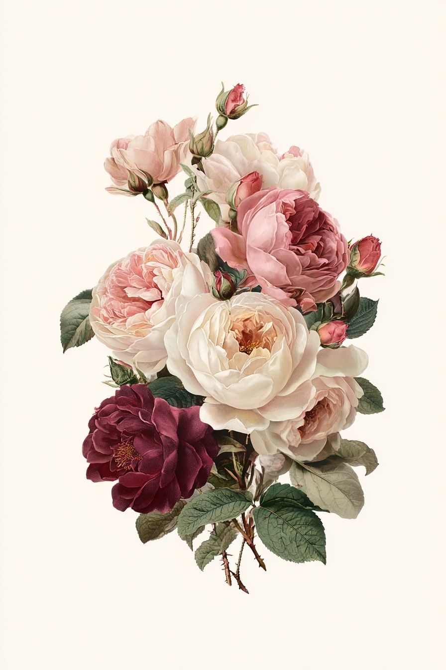 Vintage Floral Bouquet Poster. poster detail