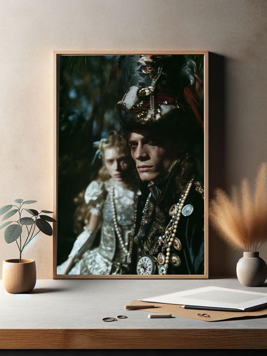 Baroque Fashion Portrait Poster. — room view 2