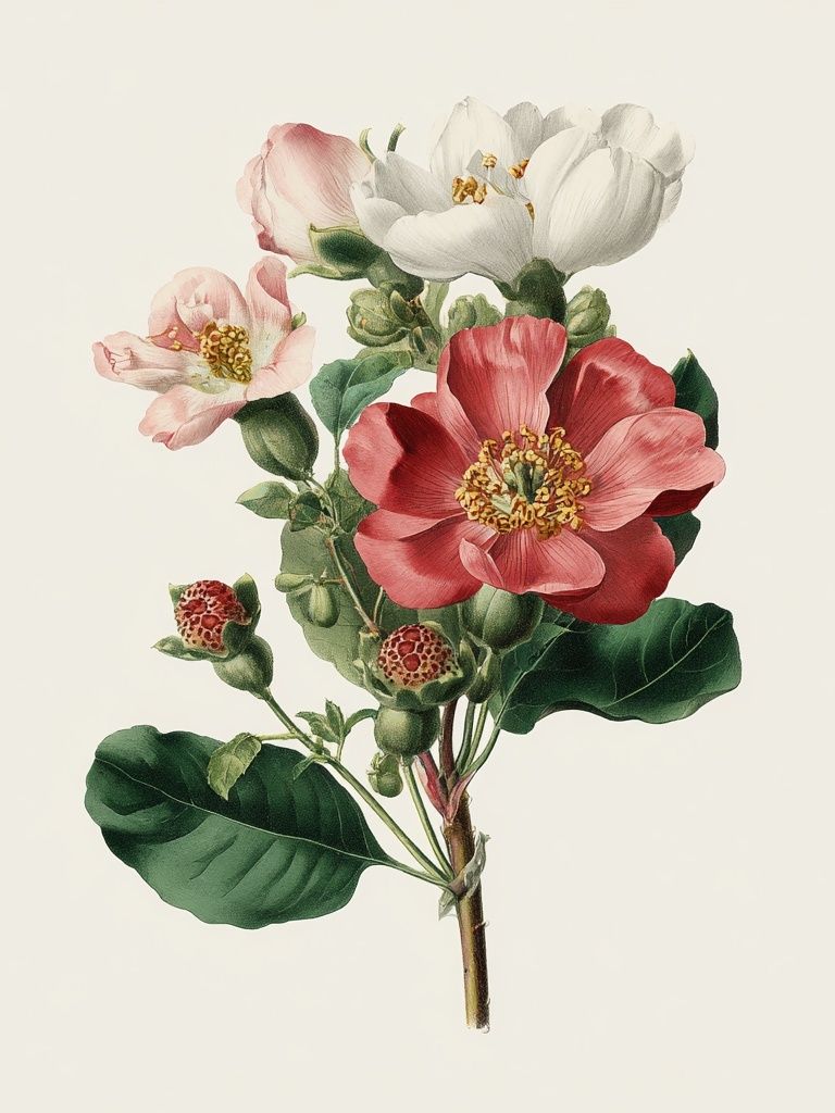 Botanical Flower Arrangement Poster. poster detail