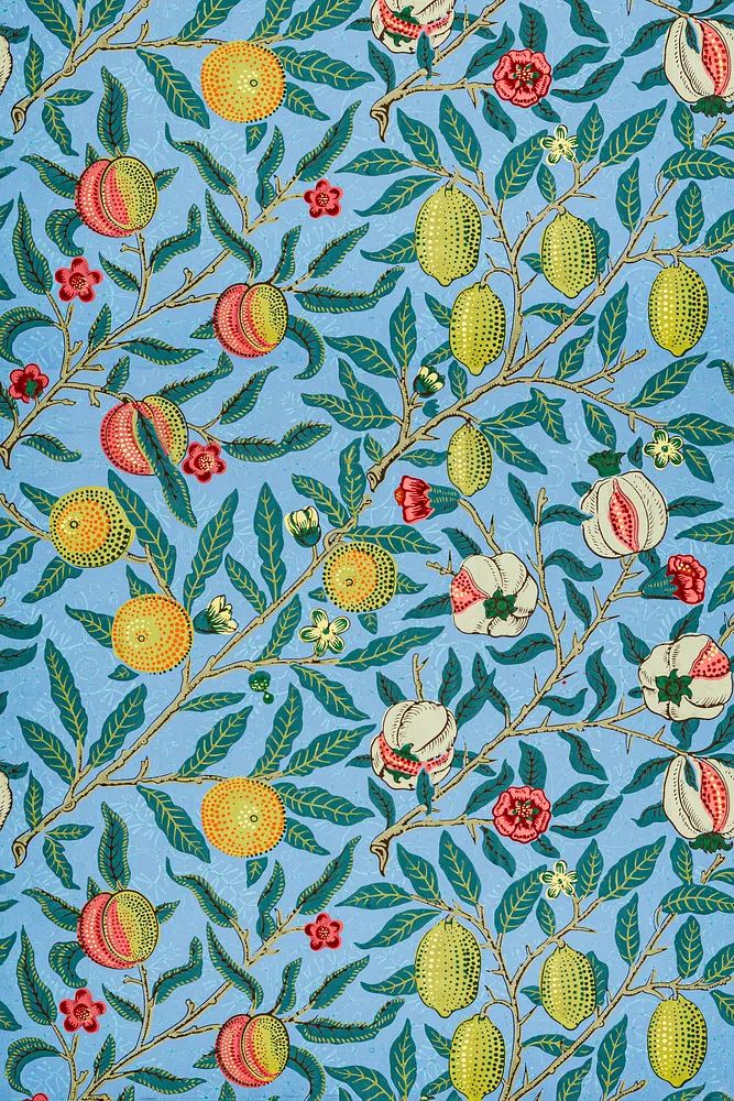 Botanical Fruit Pattern Poster. poster detail