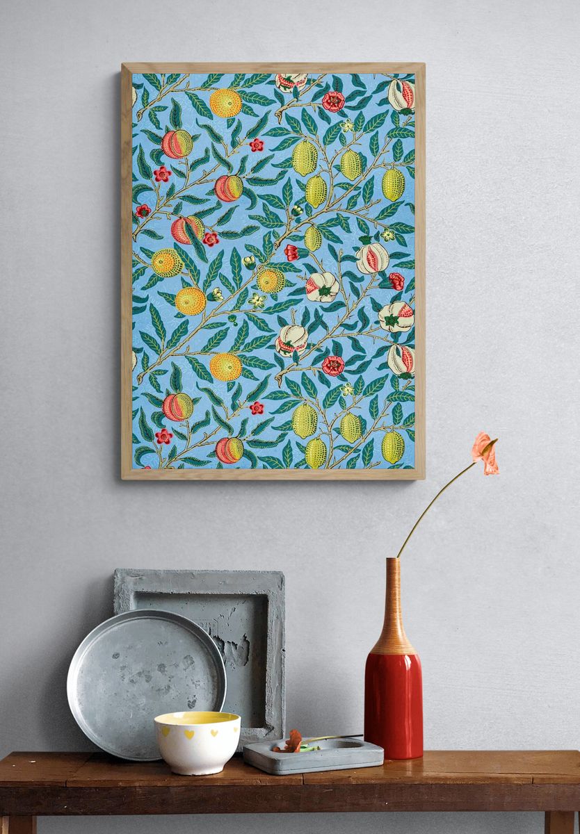 Botanical Fruit Pattern Poster. — room view 3