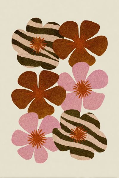 Abstract Floral Pattern Poster