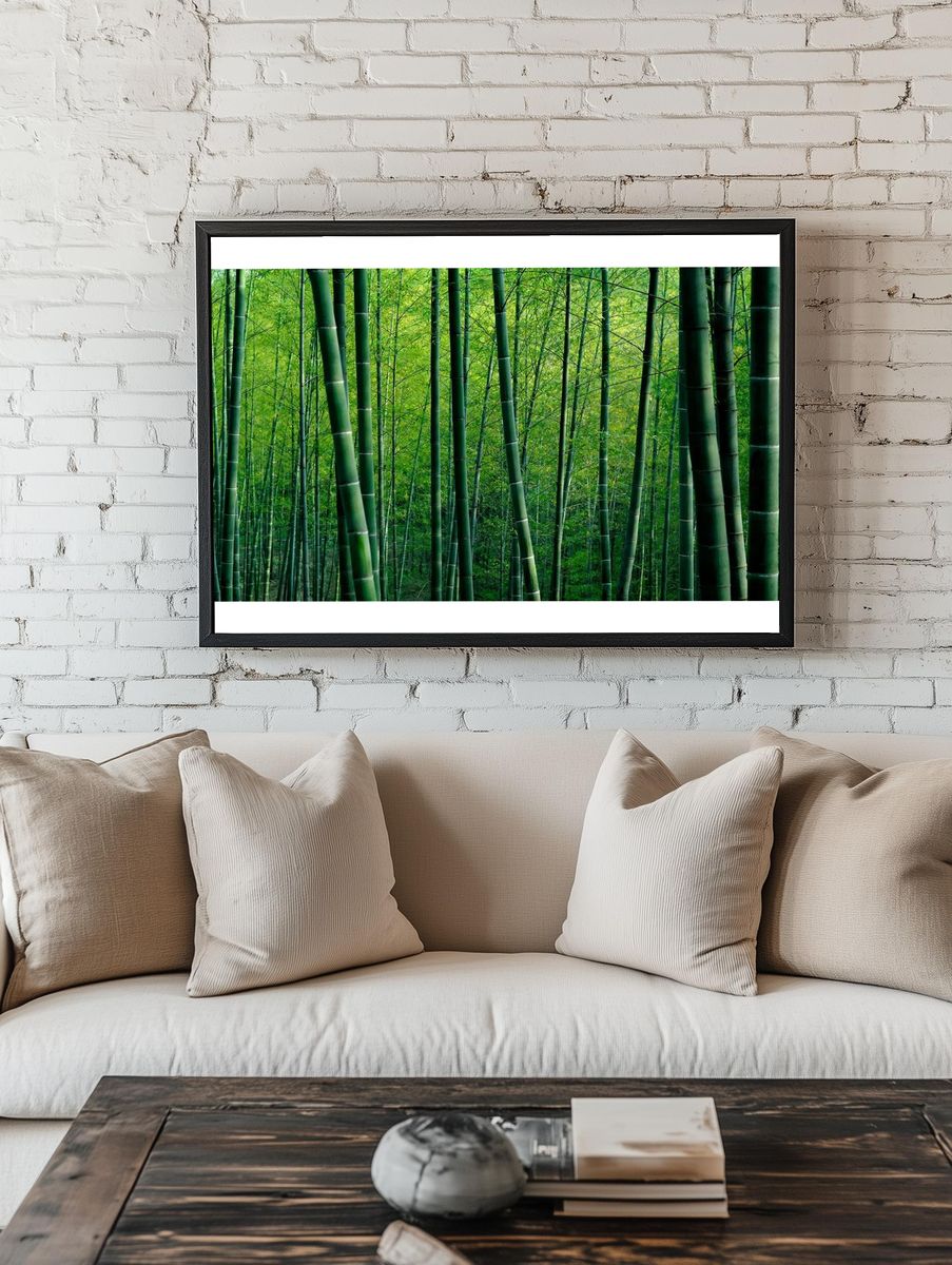 Bamboo Forest — Nature Print. — room view 1