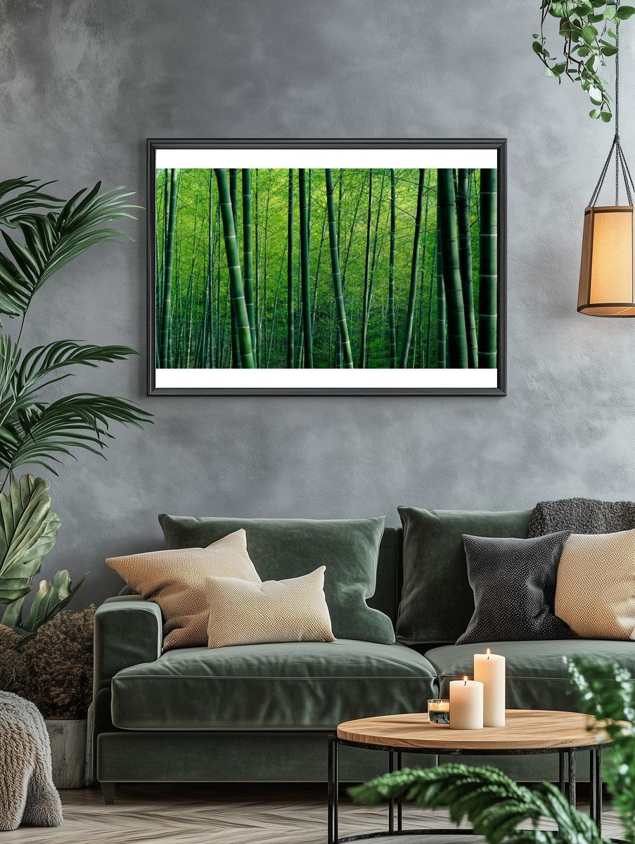 Bamboo Forest — Nature Print. — room view 4