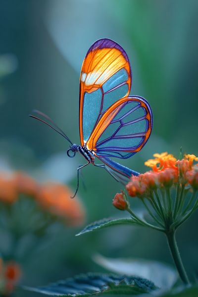 Glasswing Butterfly — Nature Print. poster