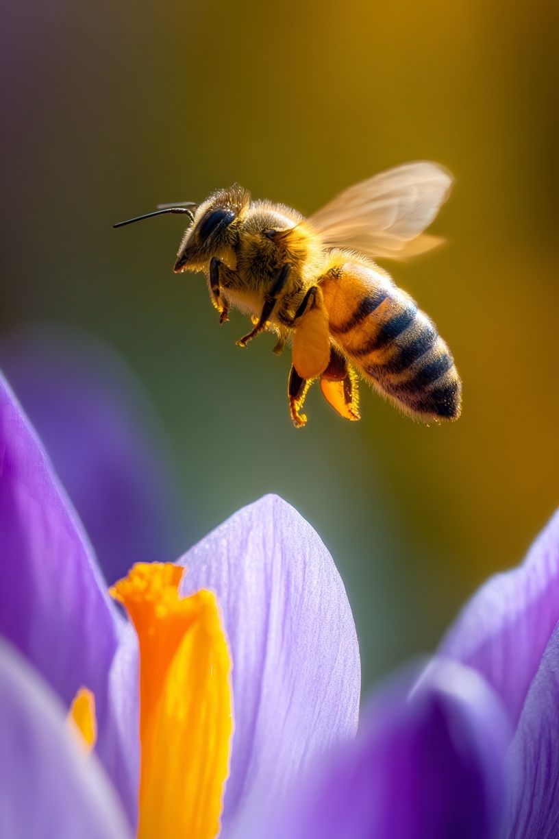 Bee on Flower — Nature Photography Poster. poster — nature art