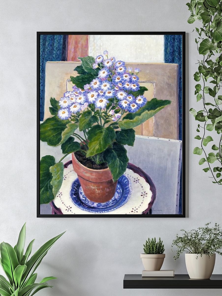 Potted Flower Arrangement — Fine Art Print. — room view 4