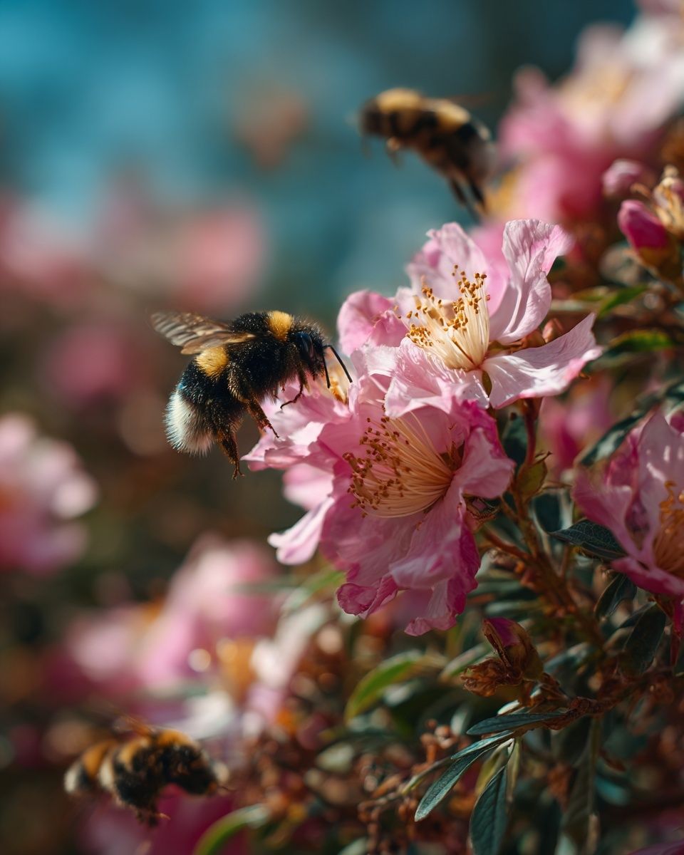 Bee Blossom Garden Photography Poster. poster — photography art