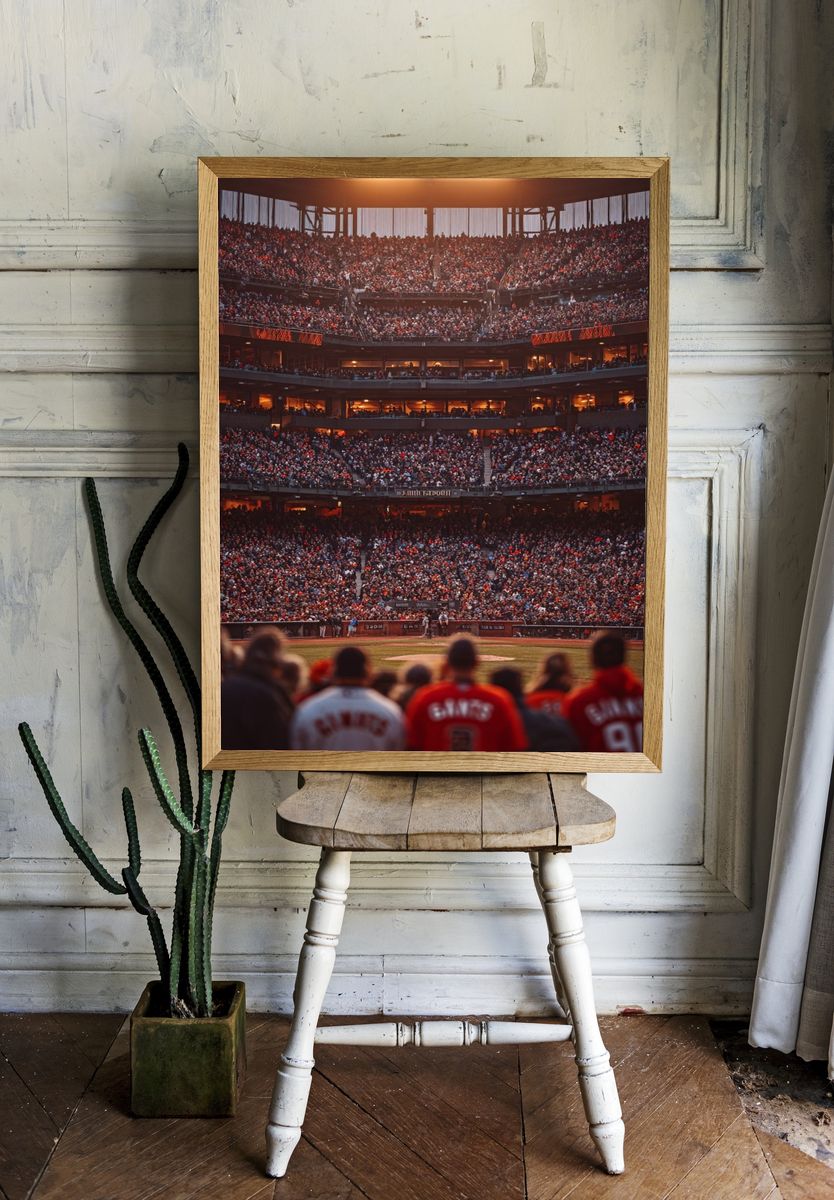 Baseball Game Crowd — Photography Print. — room view 1
