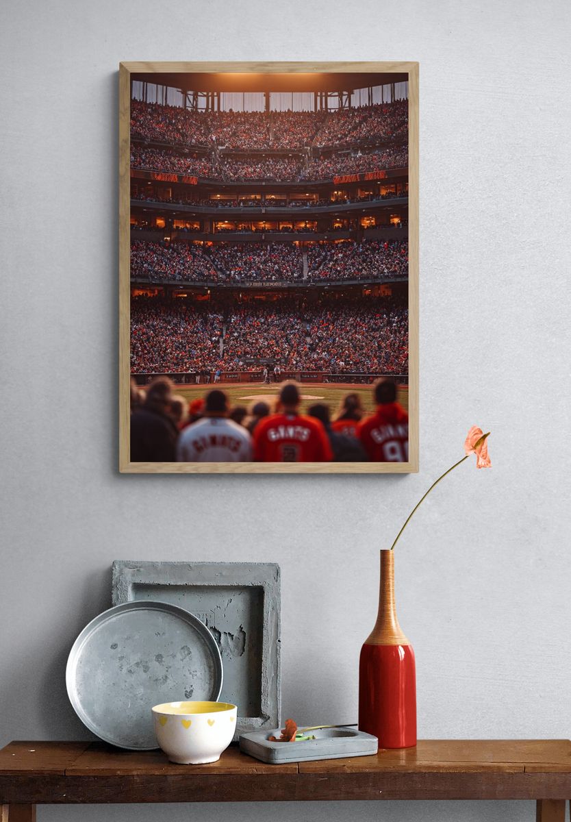 Baseball Game Crowd — Photography Print. — room view 3