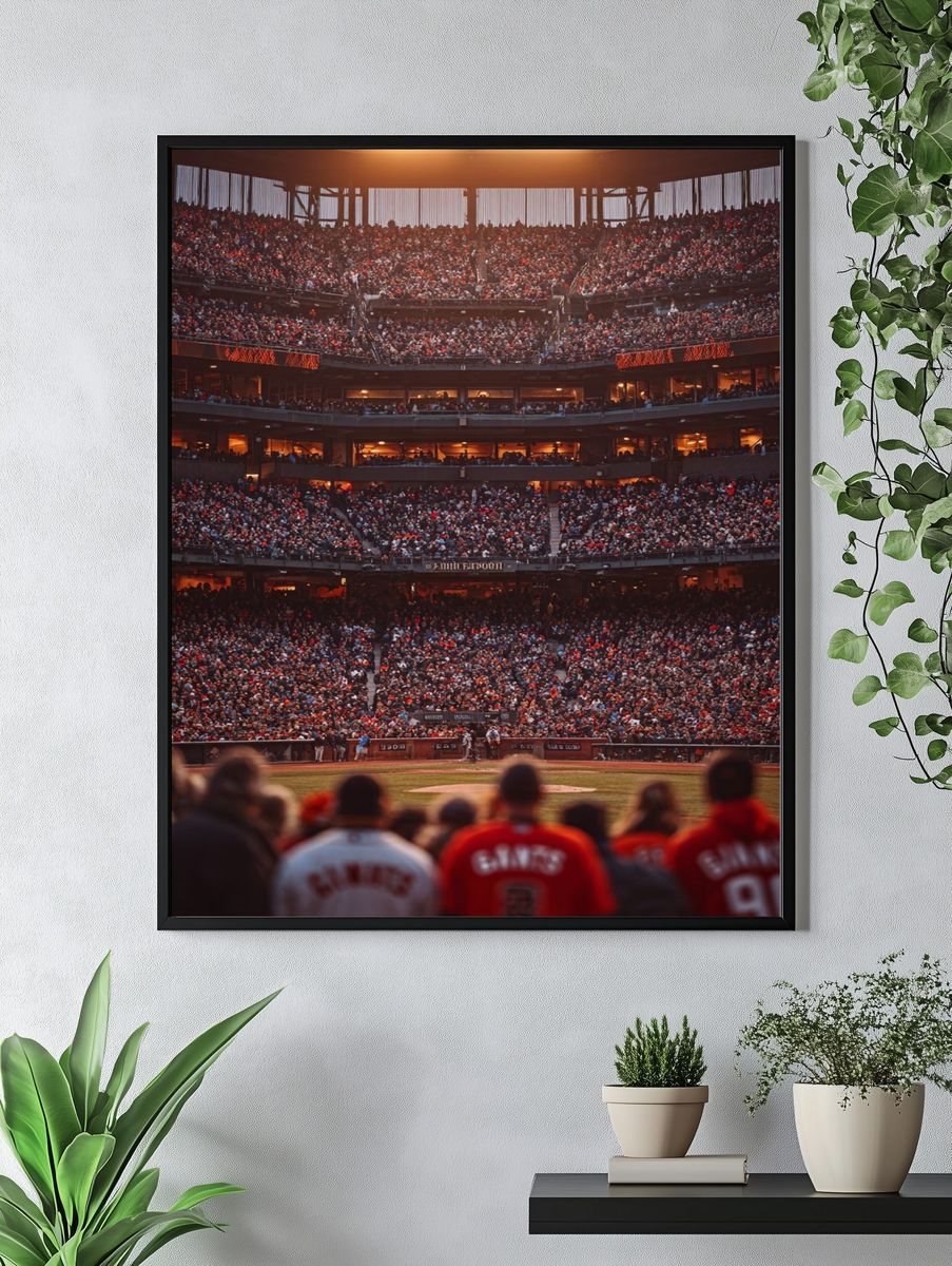 Baseball Game Crowd — Photography Print. — room view 4