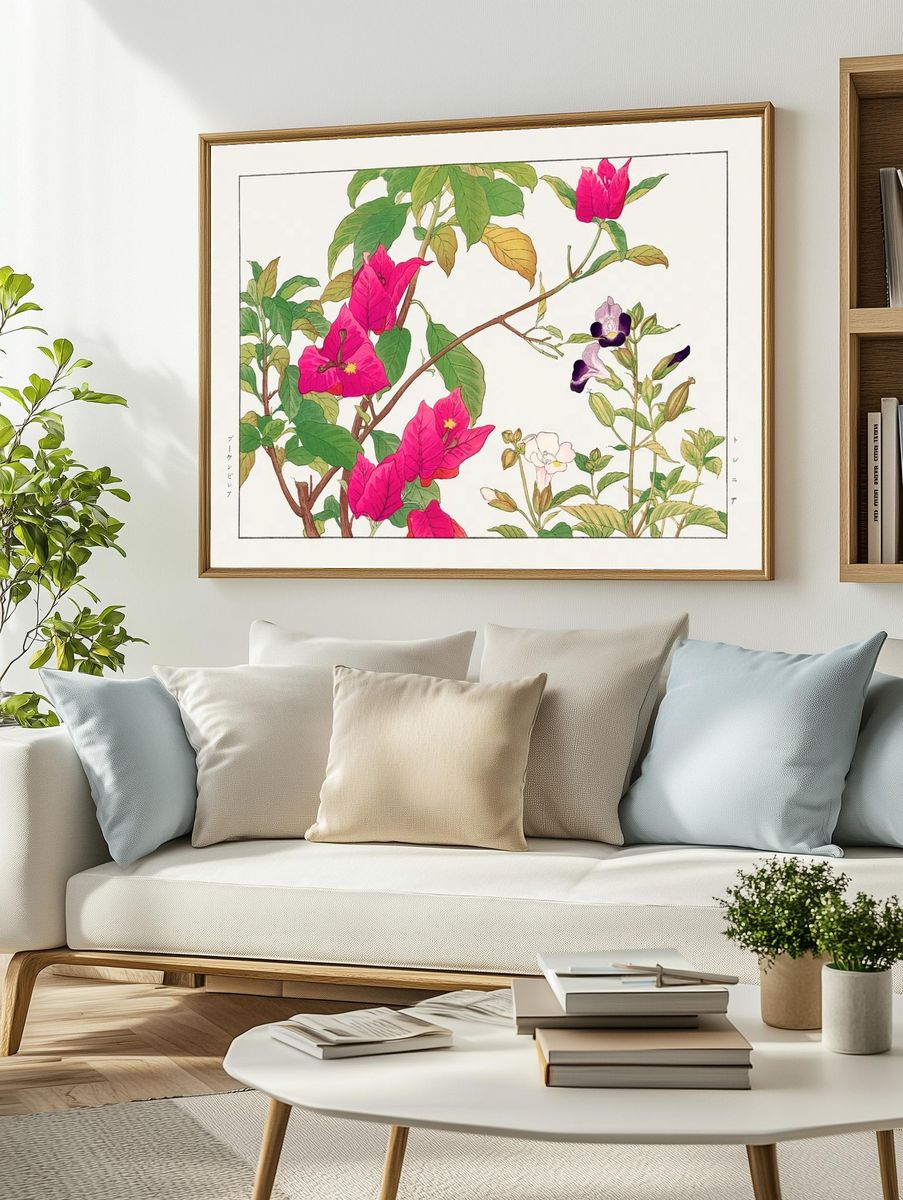 Bougainvillea Botanical Print. — room view 2