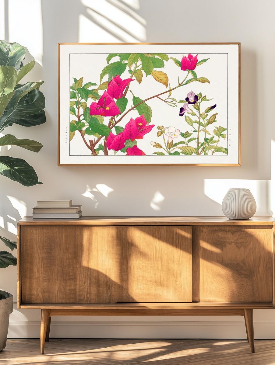 Bougainvillea Botanical Print. — room view 3
