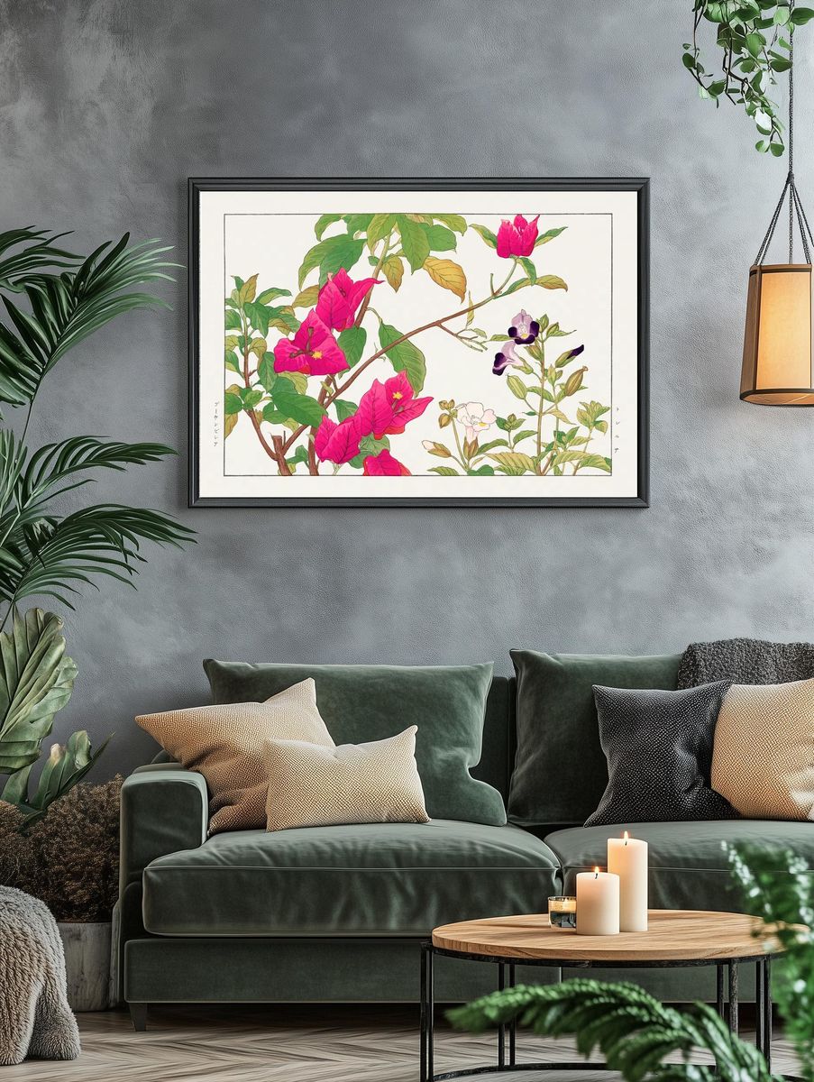 Bougainvillea Botanical Print. — room view 4