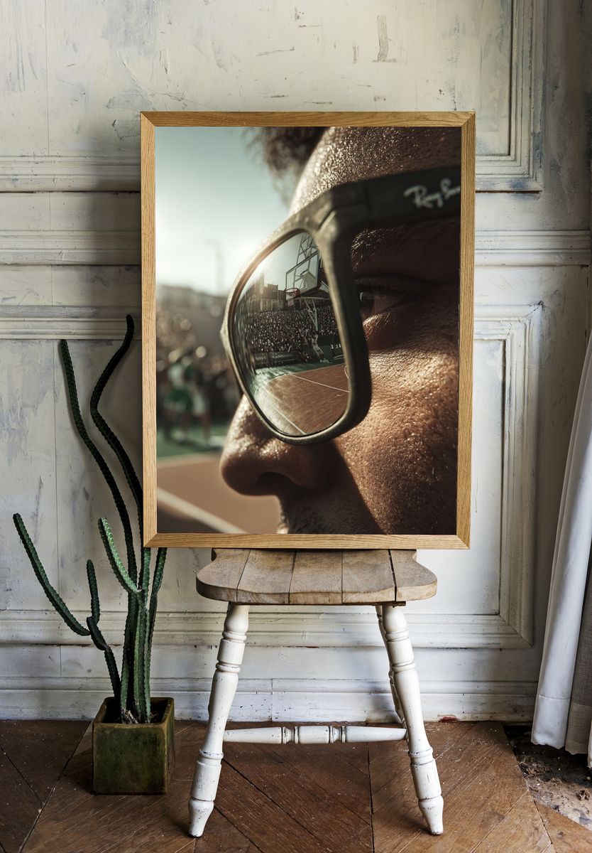 Basketball Game Reflection — Photography Print. — room view 1