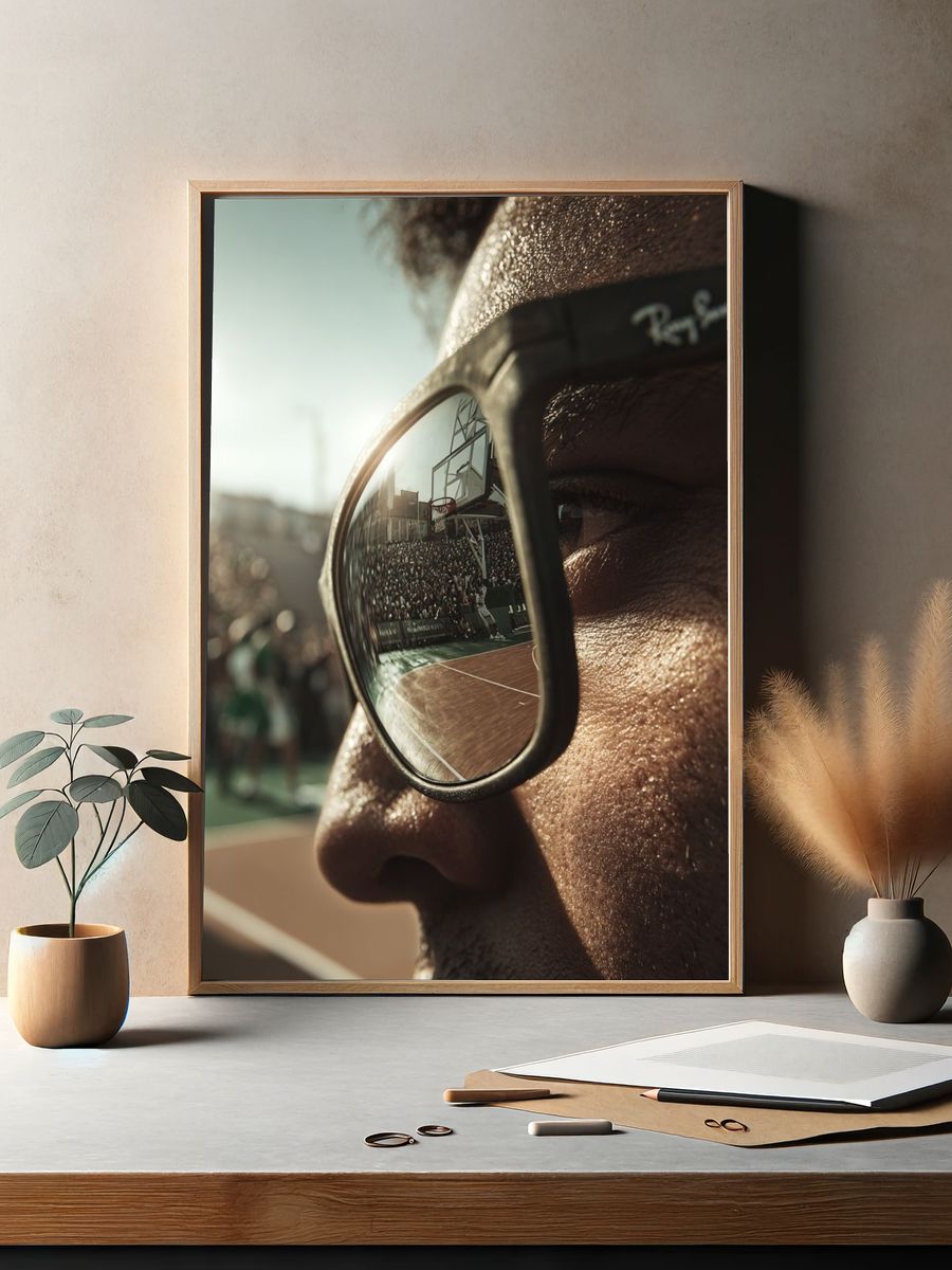 Basketball Game Reflection — Photography Print. — room view 2