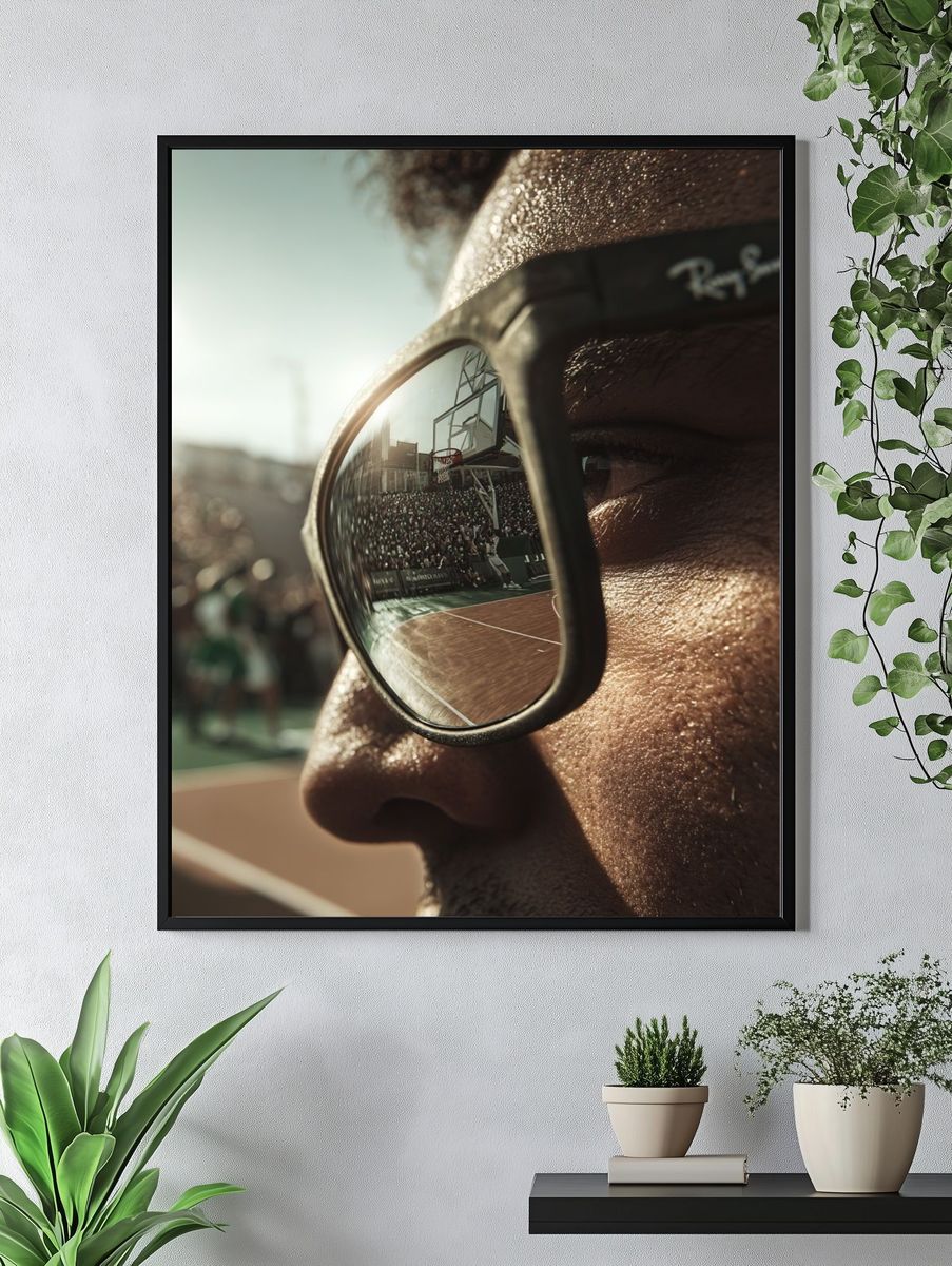 Basketball Game Reflection — Photography Print. — room view 4