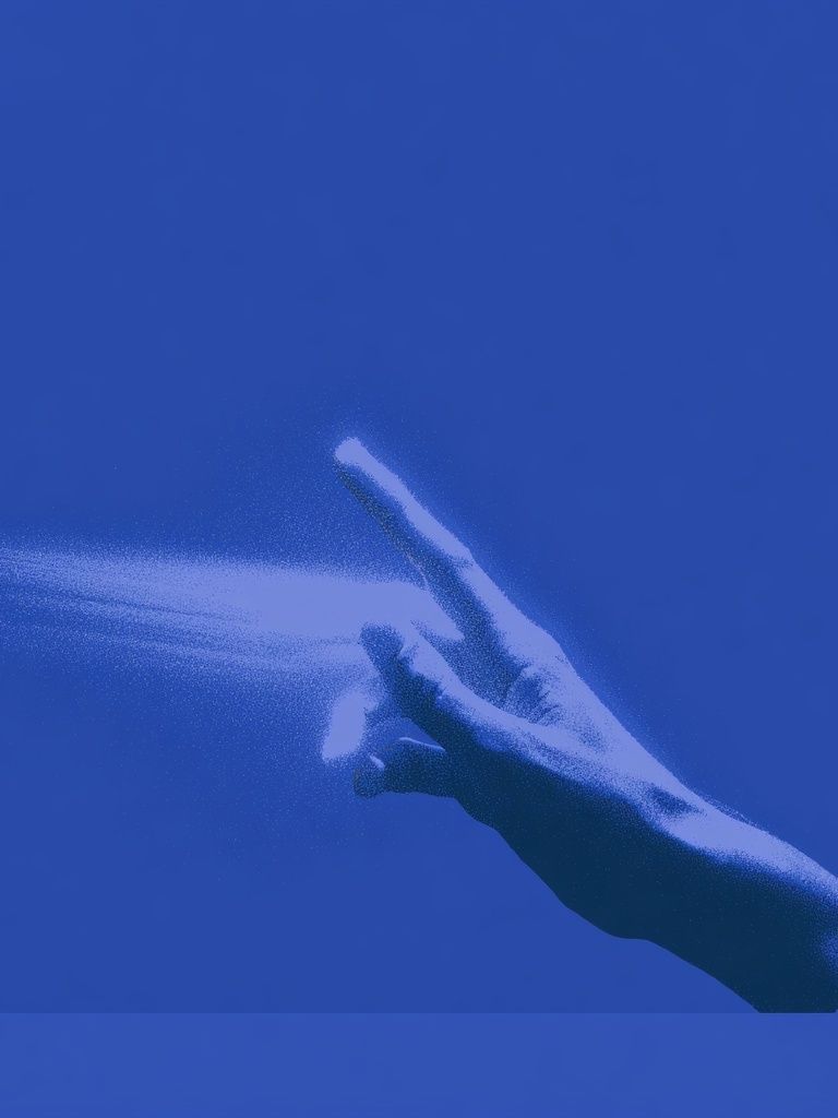 Blue Hand Gesture Poster. poster detail