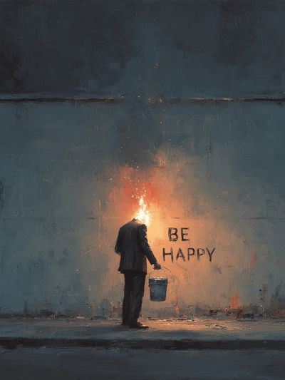 Be Happy — Surrealism Print. poster print