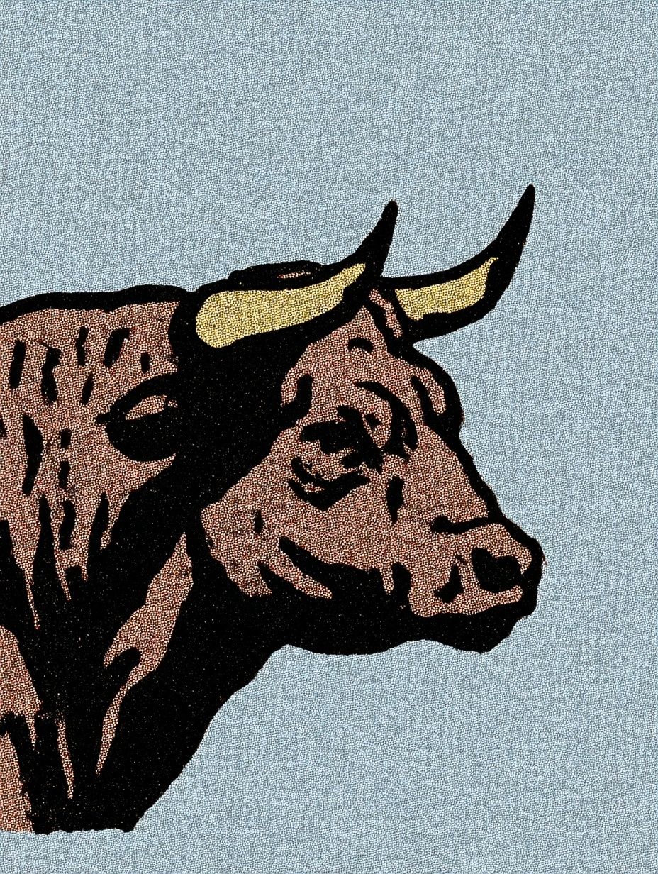 Bull Head — Vintage Print. poster detail