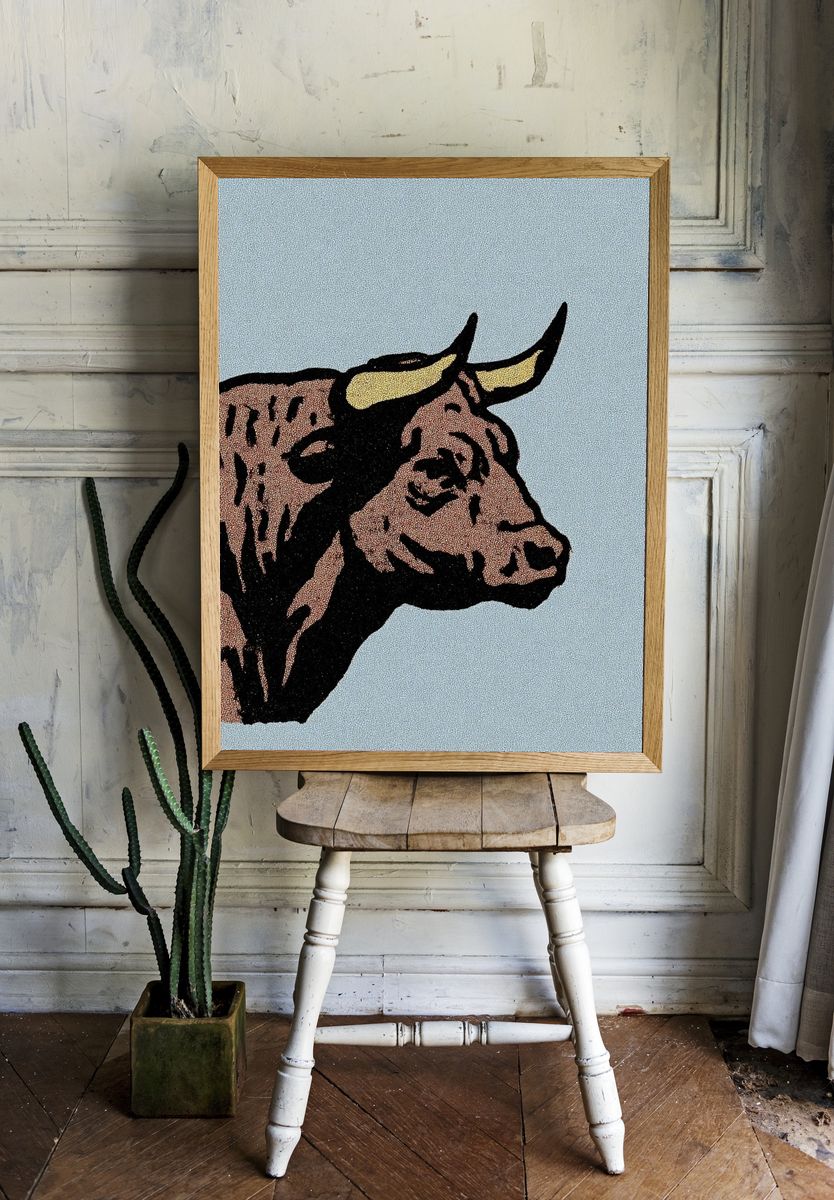 Bull Head — Vintage Print room preview