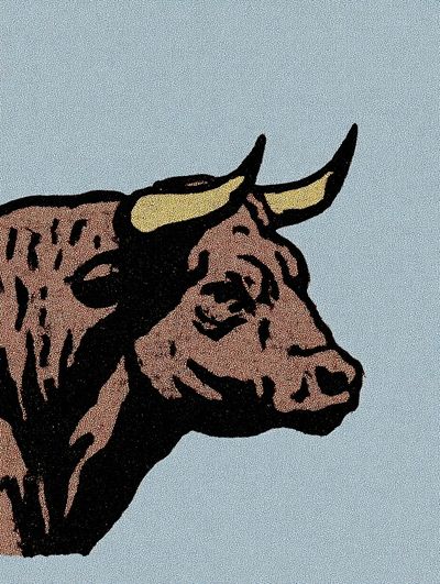 Bull Head — Vintage Print. poster
