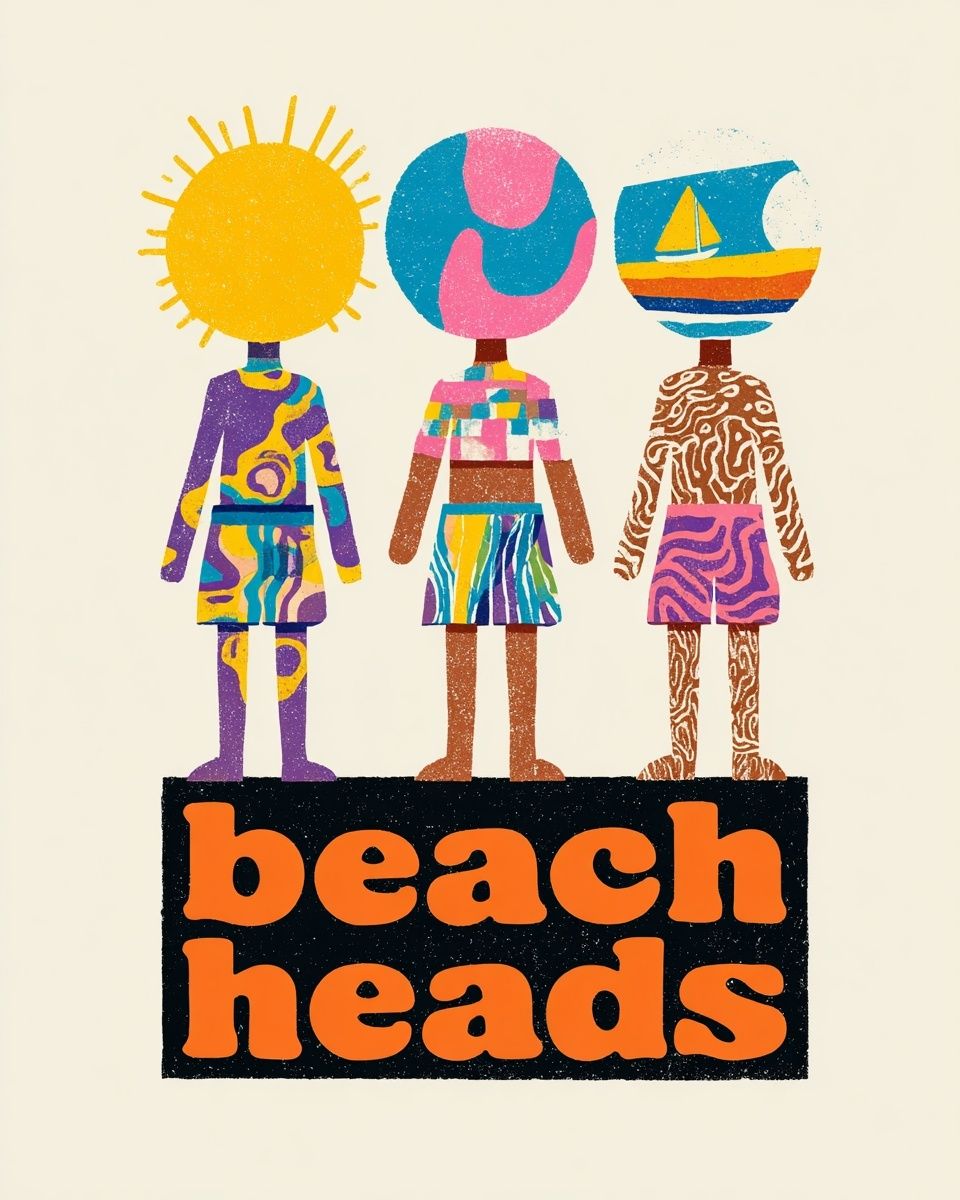 Beach Heads — Illustration Print. poster detail
