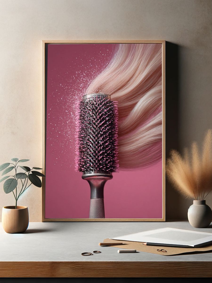 Blowout Brush Beauty Photography Poster. — room view 2