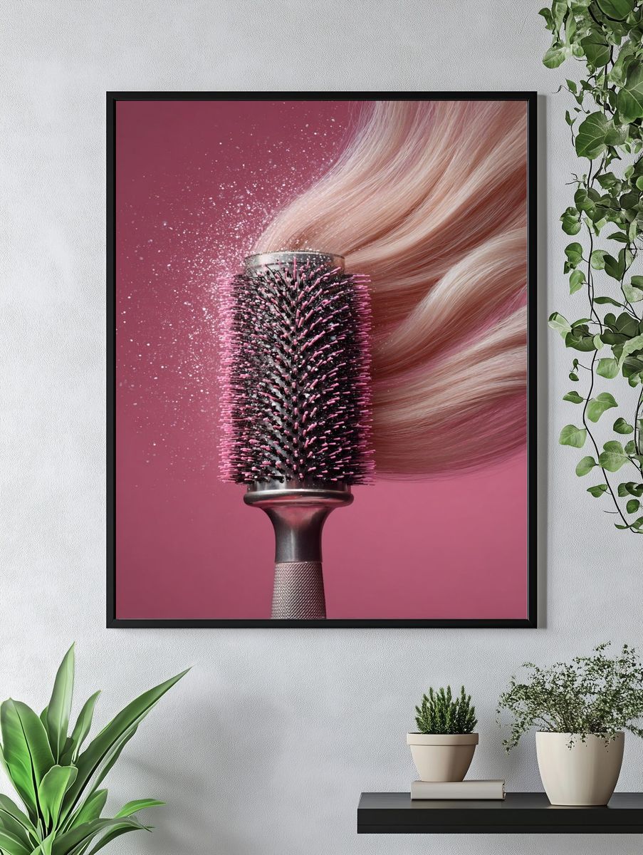 Blowout Brush Beauty Photography Poster. — room view 4