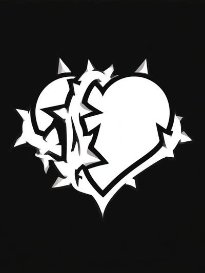 Broken Heart Typography Poster.