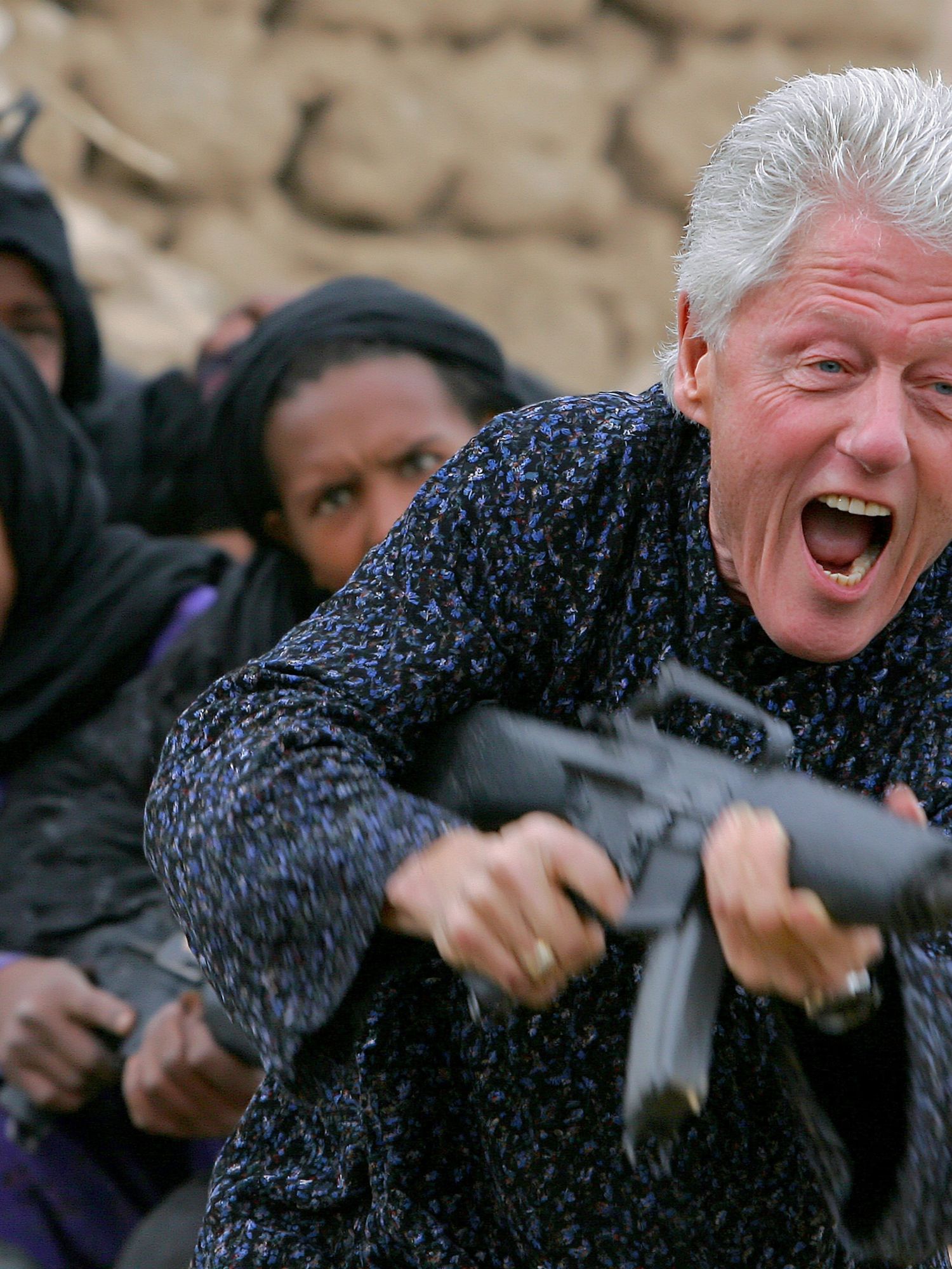 Bill Clinton Action Photo Poster. poster detail
