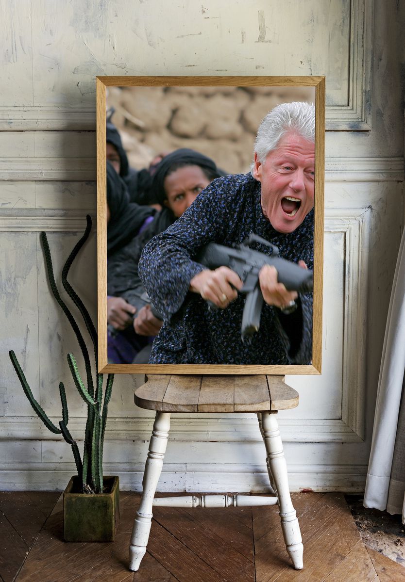 Bill Clinton Action Photo Poster. room preview