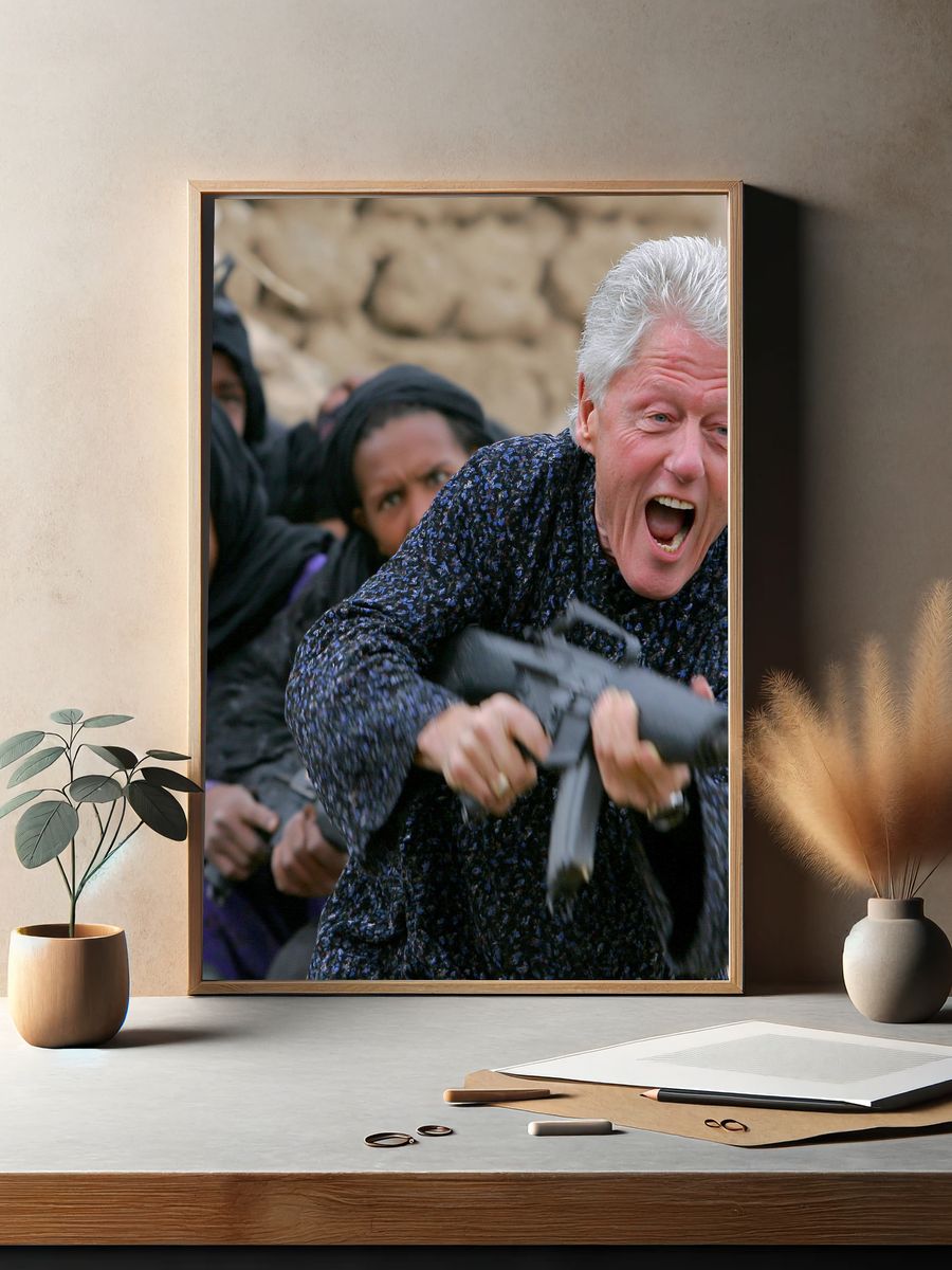 Bill Clinton Action Photo Poster. — room view 2