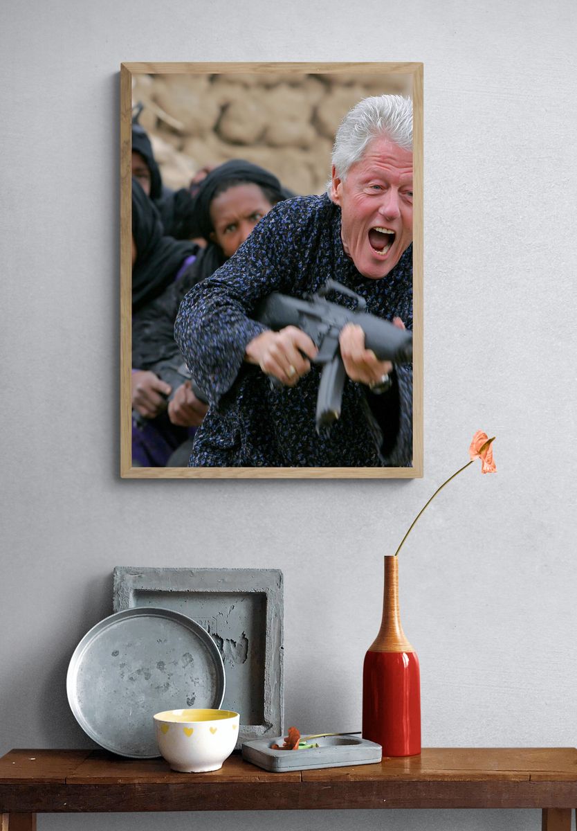Bill Clinton Action Photo Poster. — room view 3