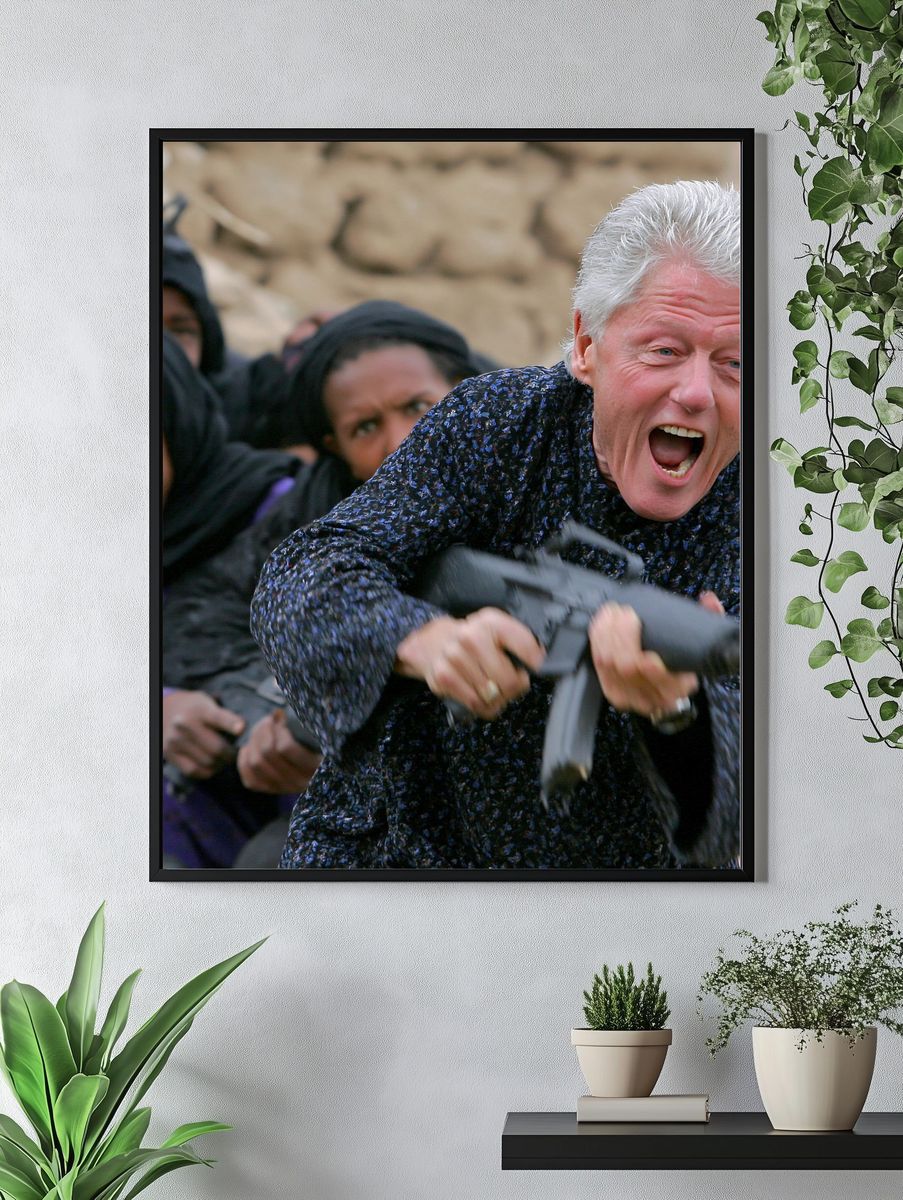 Bill Clinton Action Photo Poster. — room view 4