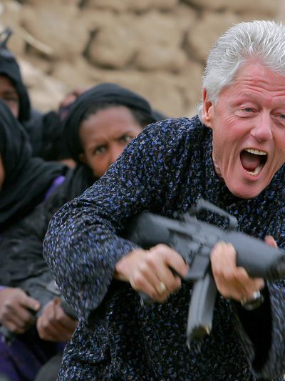 Bill Clinton Action Photo Poster.