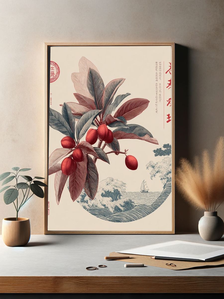 Botanical Illustration — Vintage Print. — room view 2