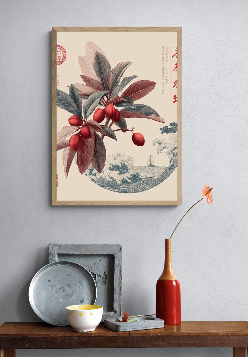 Botanical Illustration — Vintage Print. — room view 3
